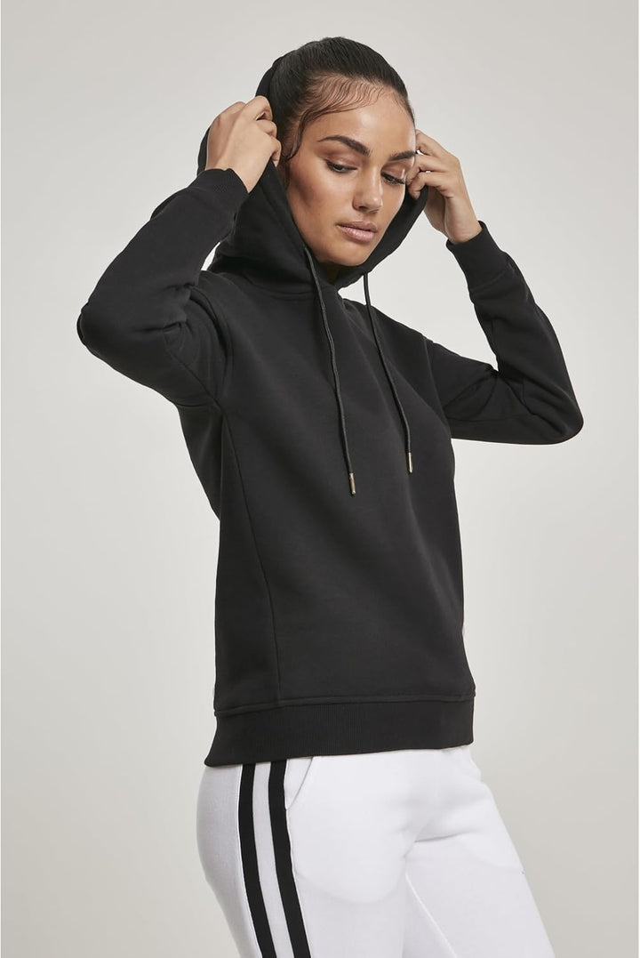 Urban Classics Damen Ladies Organic Hoody Kapuzenpullover XS Schwarz, XS Schwarz