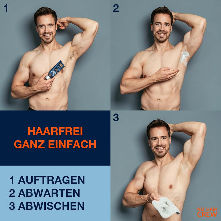 NO HAIR CREW - 2 x Enthaarungscreme für den Intimbereich – extra sanfte Haarentfernung für Männer (S