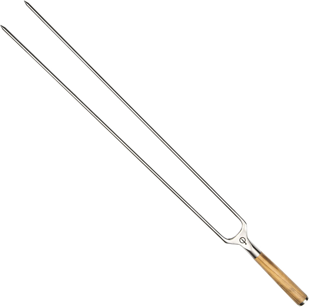 Forged Churrasco Grillspiesse 50cm, Olivenholz Griff, Edelstahl, Gabelspiess 50.0 Zentimeter, 50.0 Z
