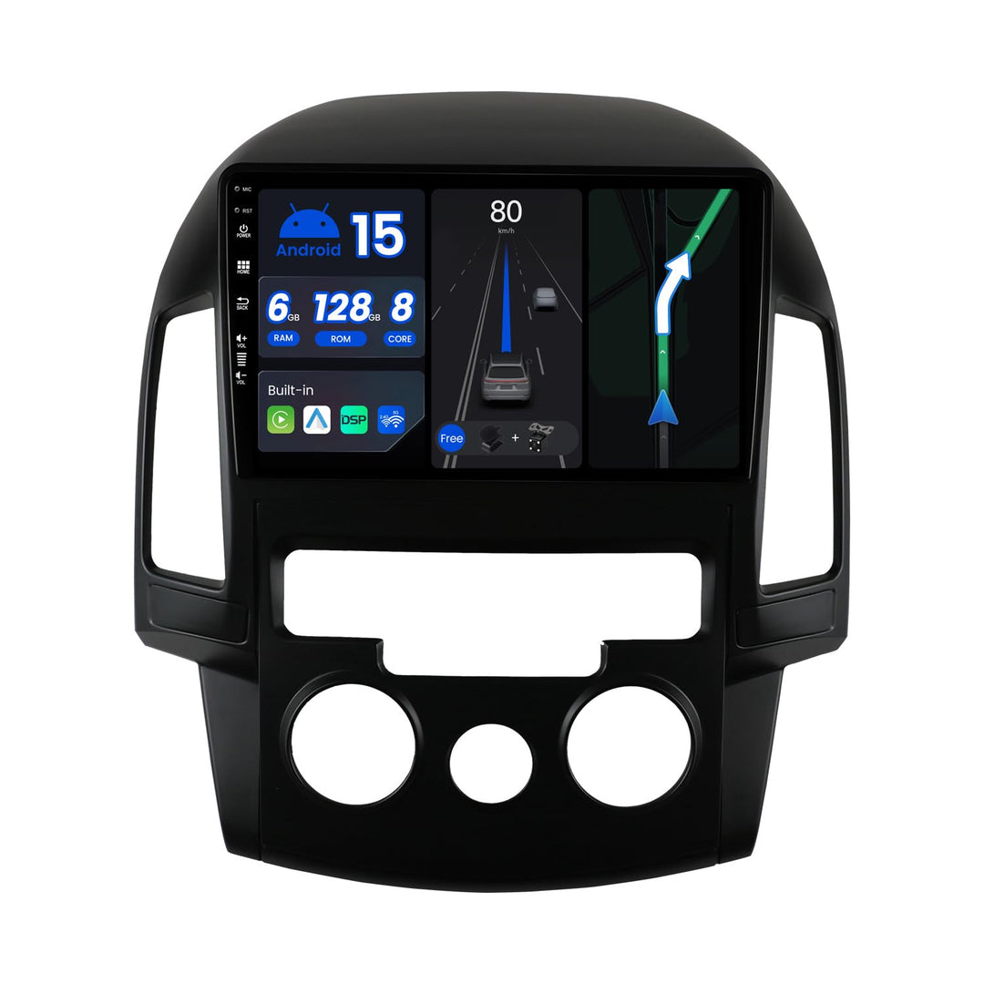 [6G+128G] Android 15 Autoradio Passt für Hyundai I30 (2006-2011) - Eingebaut DSP/Carplay/Android Aut