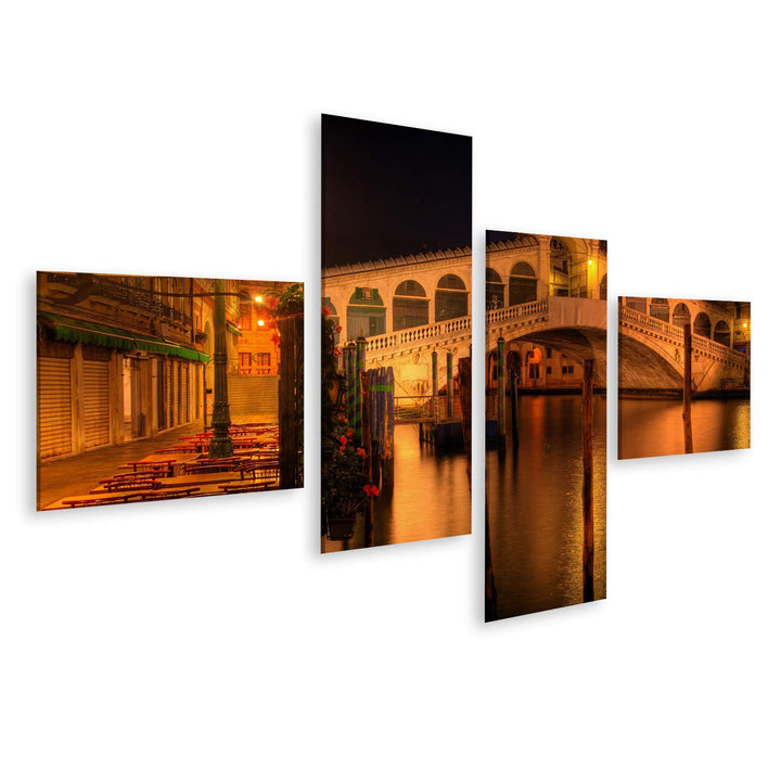 islandburner Bild auf Leinwand Rialto Brücke In Venedig Italien Wandbild Poster Kunstdruck Bilder Fo