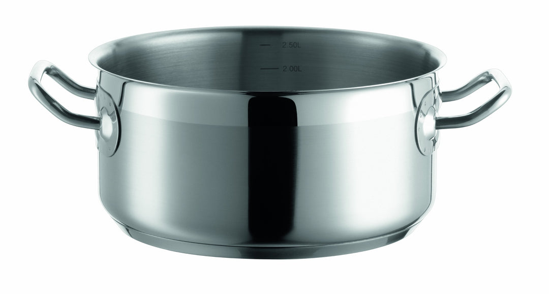 Mäser, Serie Professional, Bratentopf 20 cm, Topf aus hochwertigem Edelstahl 18/10, Induktion, Liter