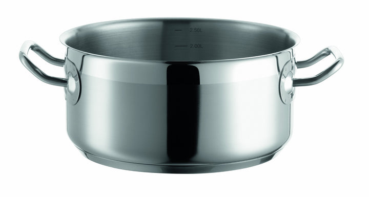 Mäser, Serie Professional, Bratentopf 20 cm, Topf aus hochwertigem Edelstahl 18/10, Induktion, Liter