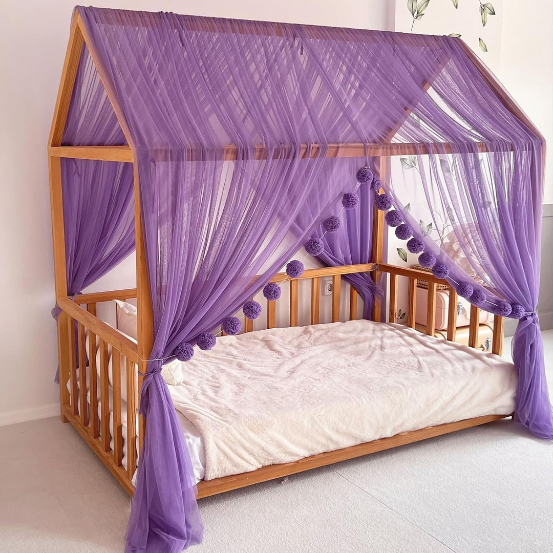 Montessori Betthimmel für Kinderzimmer, weicher Tüll, Hausbetthimmel, Kleinkind-Bodenbett-Dekoration