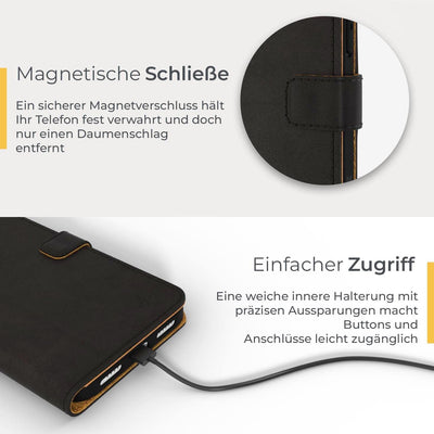 Snakehive iPhone 14 Pro Max Hülle Leder | Stylische Handyhülle mit Kartenhalter & Standfuss | Handyh