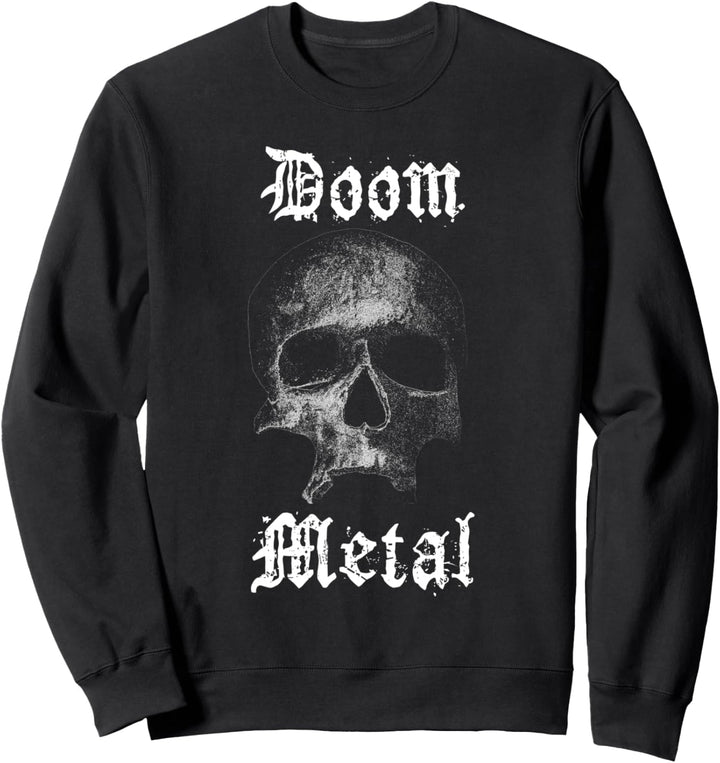 Doom Metal Music Fan Death Skull Metalhead Vintage Sweatshirt