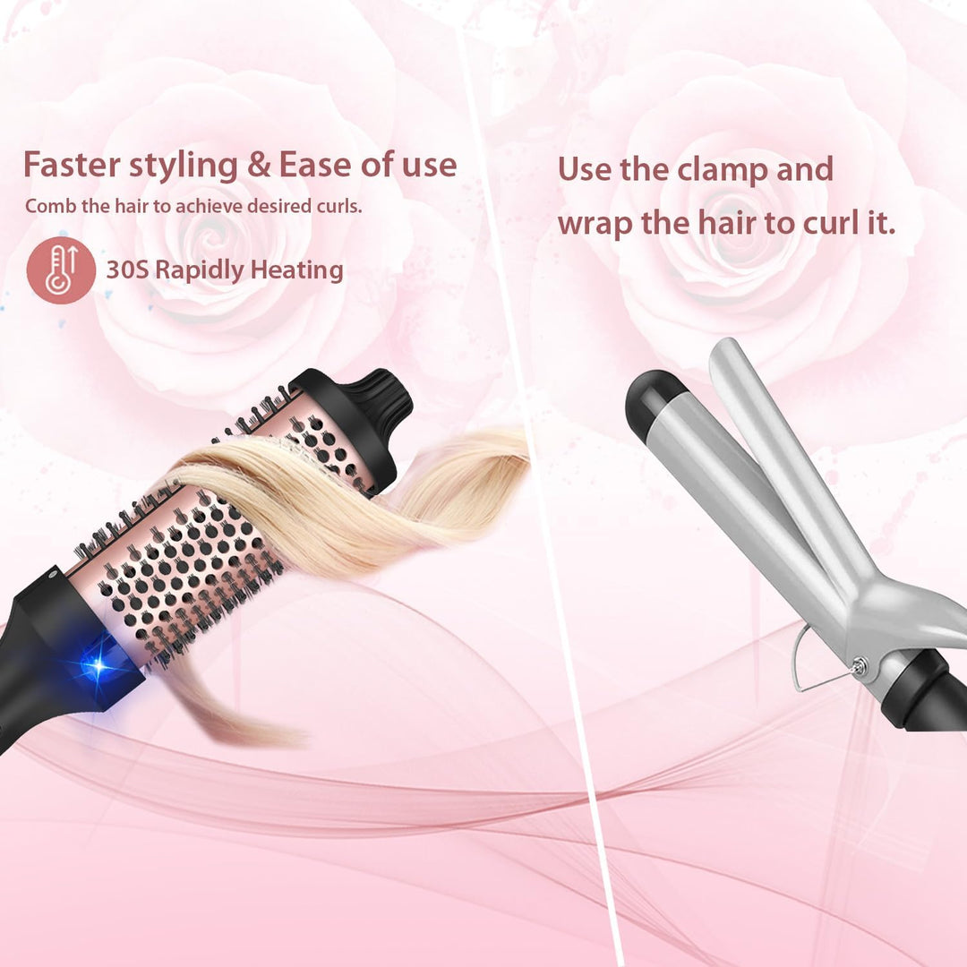 Thermal Brush für den Blowout-Look,Wärmebürste 38mm, Thermobürste Rundbürste 130-230℃, Heat Brush Vo