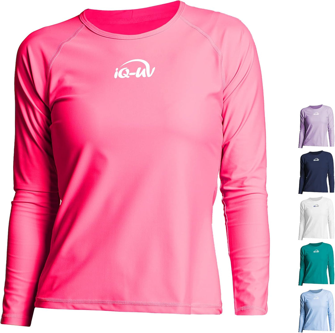 iQ-UV Sportshirt Damen Langarm – Elastisches UV Shirt für Damen für Wasser & Sport – Rash Guard mit