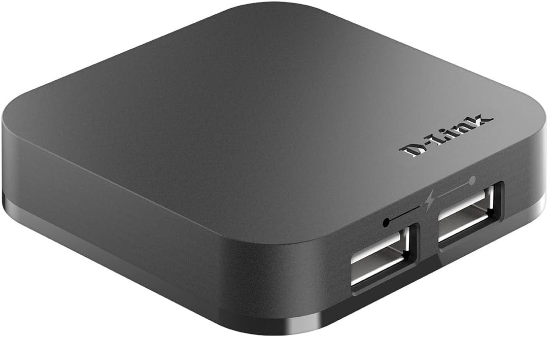 D-Link DUB-H4 4-Port USB 2.0 Hub (abwärtskompatibel, unterstützt Windows, Mac OS X) schwarz 4-in-1 (