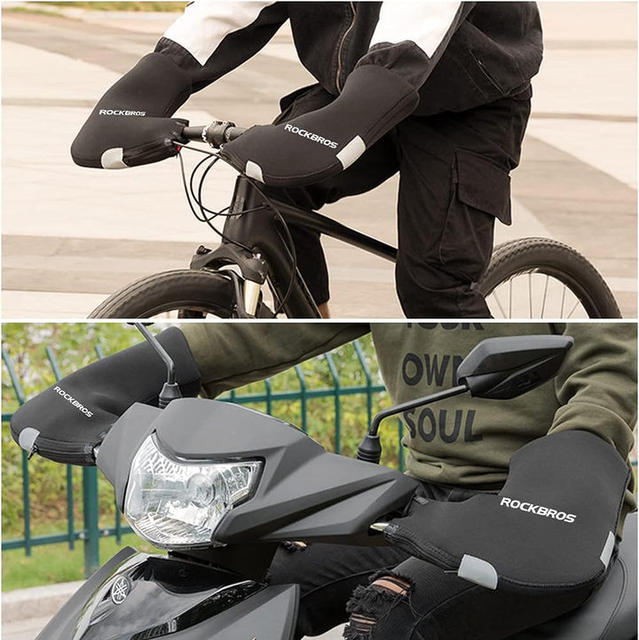 doorslay Winter Fahrrad Lenker Warme Handschuhe Winddicht Fahrrad Fäustlinge Kaltes Wetter Pendeln N