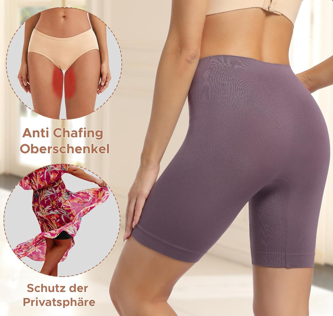 INNERSY Radlerhose Damen Kurz Hose Unter Kleid Rock Anti Scheuern Kurze Leggings Sommer 3er Pack M V
