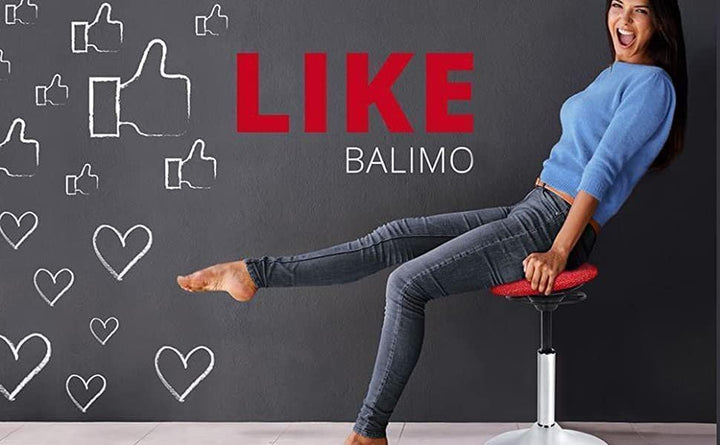 BALIMO Classic - Sitztrainer - Bewegungshocker - ergonomischer Hocker mit frei beweglicher Sitzfläch