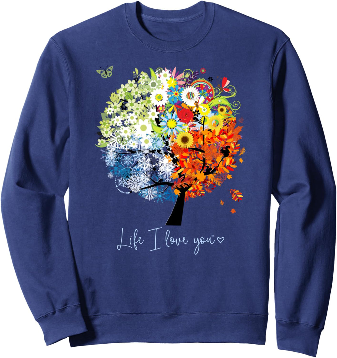 Liebe die Jahreszeiten Festbaum Dankbarer Baum Sweatshirt