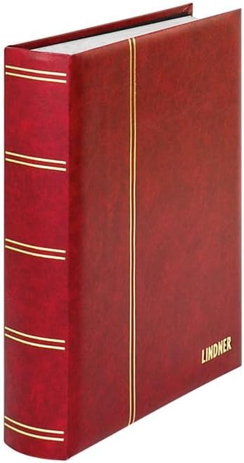 Lindner 1162S Einsteckbuch - Einsteckbücher mit 60 weissen Kartonseiten mit 10 Pergaminstreifen - Ei
