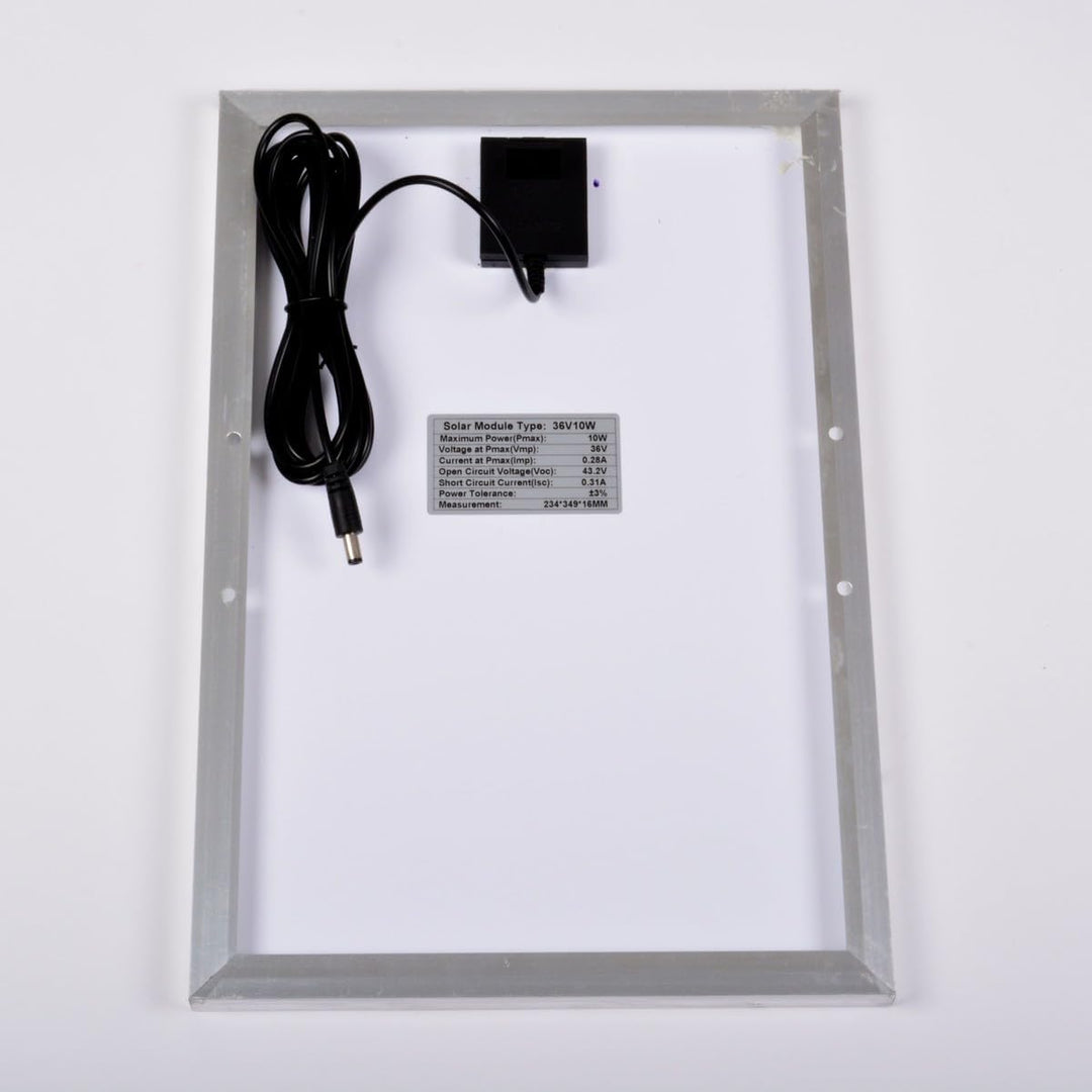 AFTERTECH 10 W 24 V Photovoltaikmodul - Solarpanel - Monokristallin 10 Wp 36 V Ideal für 24 V System