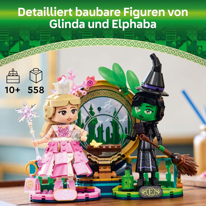 LEGO Wicked – Elphaba & Glinda Figuren – Spielzeug mit viel Zubehör, darunter EIN Besen, eine Krone,