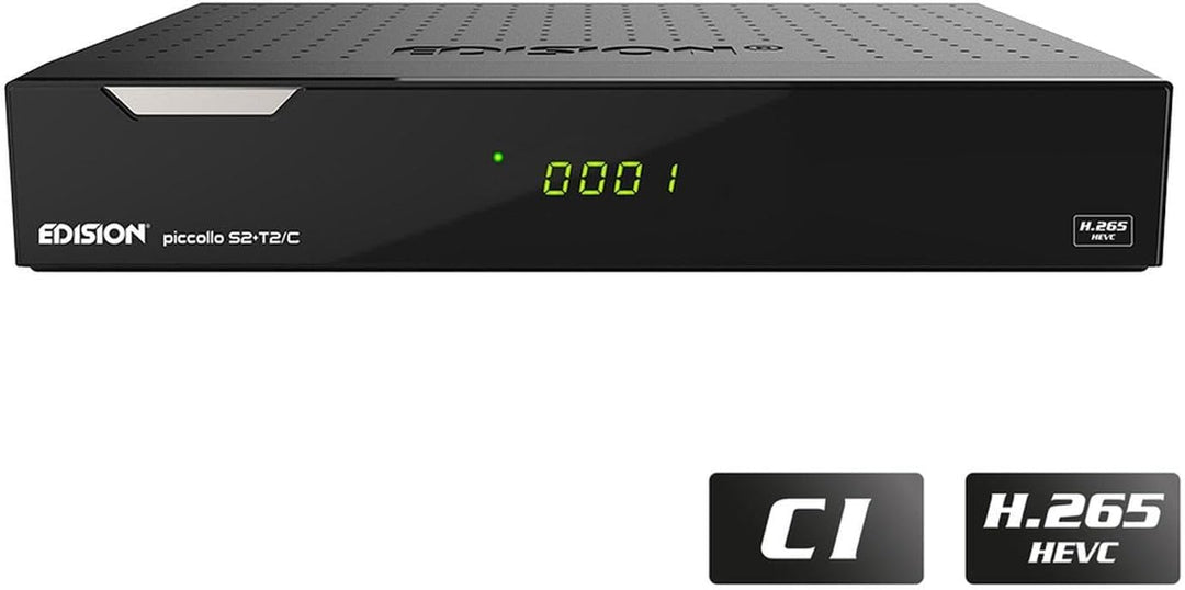 EDISION PICCOLLO 3in1 HEVC Full HD Combo Receiver mit DVB-S2 & DVB-C/T2 H.265/HEVC inkl. TechnikRAT