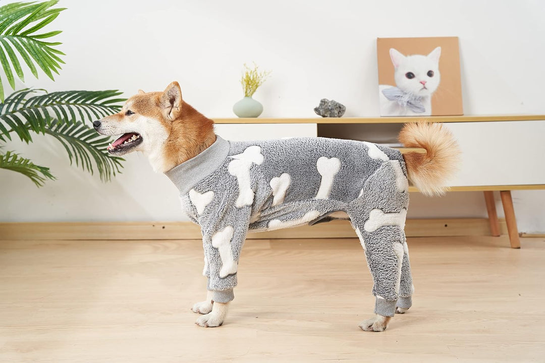 Hund Overall, Haustier Winter Flanell Vierbeinige Warme Pyjamas, Kaltes Wetter Hund Onesie, Winterkl