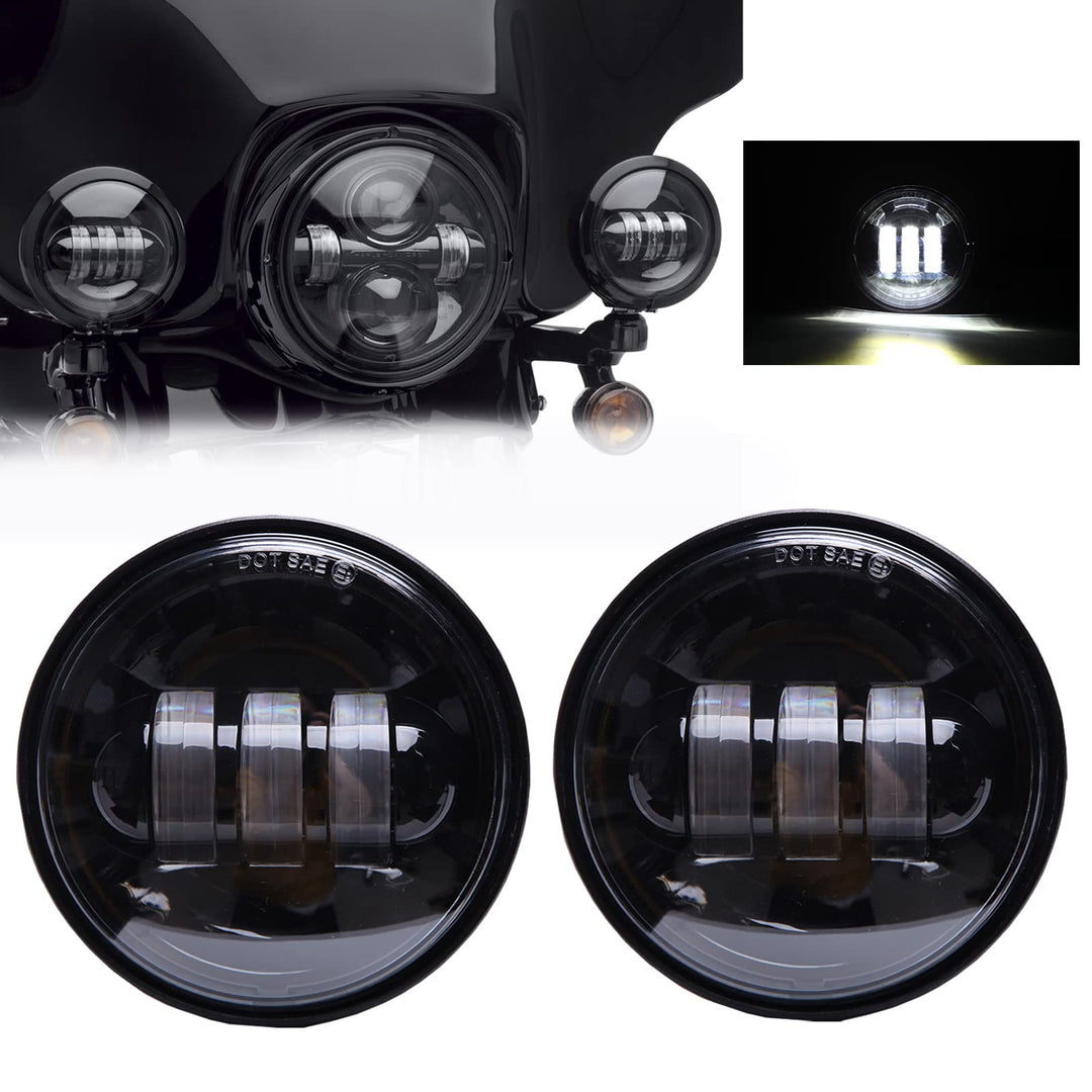 Keepdsgn 4.5'' LED Nebelscheinwerfer für Motorräder, die Licht-Zusatzglühbirne Motorrad-Projektor-Fa