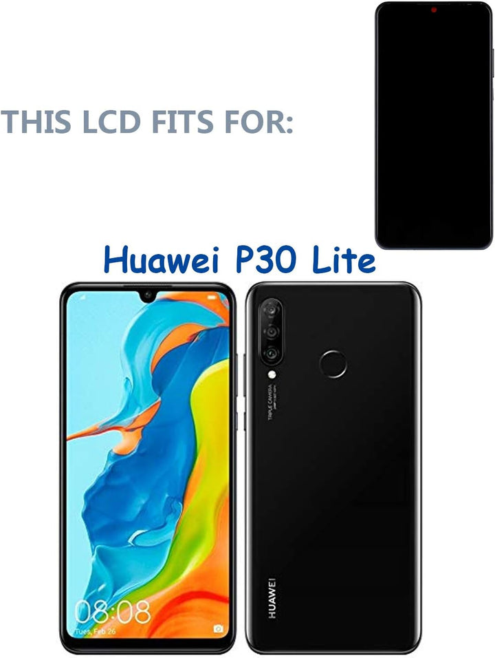 swark LCD Display Kompatibel mit Huawei P30 Lite Touchscreen Bildschirm Digitizer Assembly Glas + To
