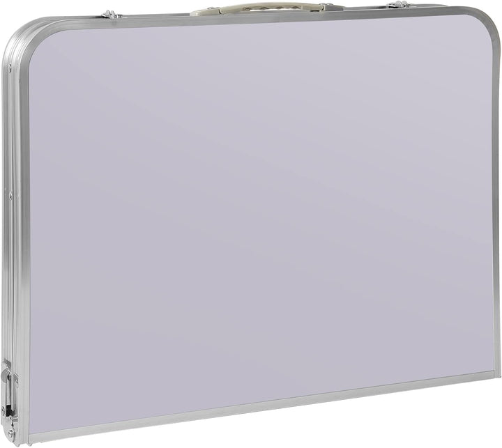 Aluminium-Klapptisch, 91 cm, robust, zusammenklappbar, mit Tragegriff, 2 Stufen höhenverstellbar, tr