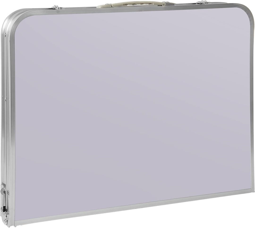 Aluminium-Klapptisch, 91 cm, robust, zusammenklappbar, mit Tragegriff, 2 Stufen höhenverstellbar, tr