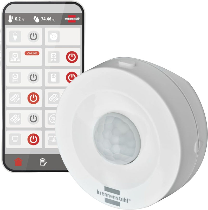 Brennenstuhl Connect Zigbee Bewegungsmelder BM CZ 01 (smarte Bewegungserkennung, Alarm- und Lichtfun