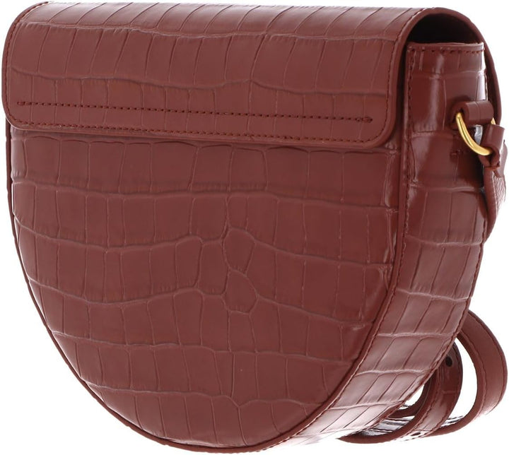 Coccinelle Beat Croco Shiny Soft Crossover Bag Cinnamon