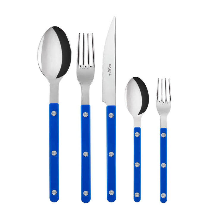 SABRE PARIS - Tafelbesteck, 5-teilig - Bistrot - Messer, Gabel, Esslöffel, Teelöffel &amp; Kuchengabel -