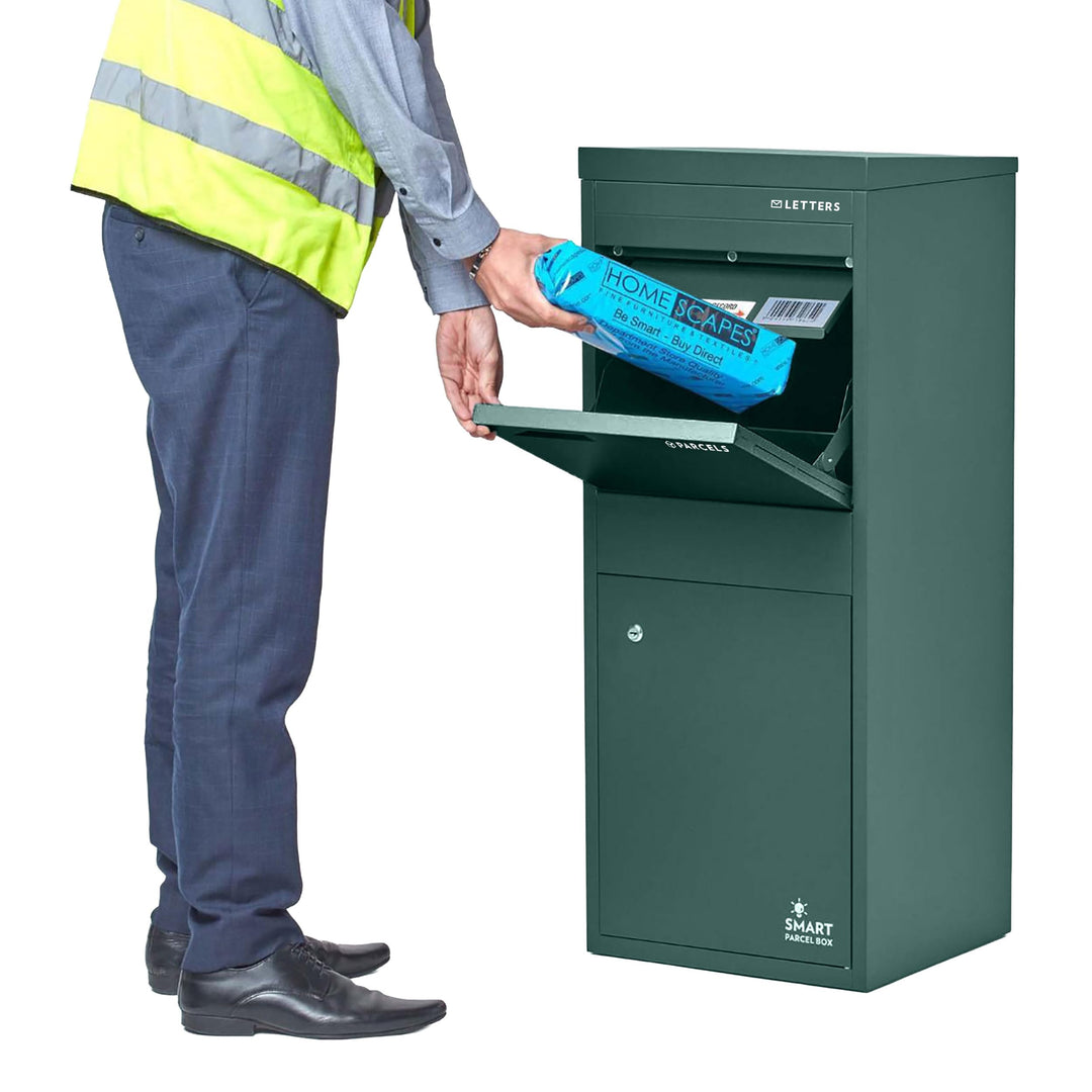 SMART PARCEL BOX Paketbox draussen, Standbriefkasten mit Paketfach, Paketbriefkasten XXL, grosse Pos