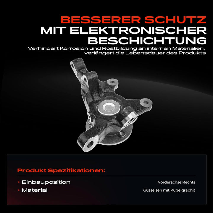 Achsschenkel Radlagergehäuse komplett Vorne Rechts für V-Klasse Vito/Vito Mixto/Vito Tourer W447 201