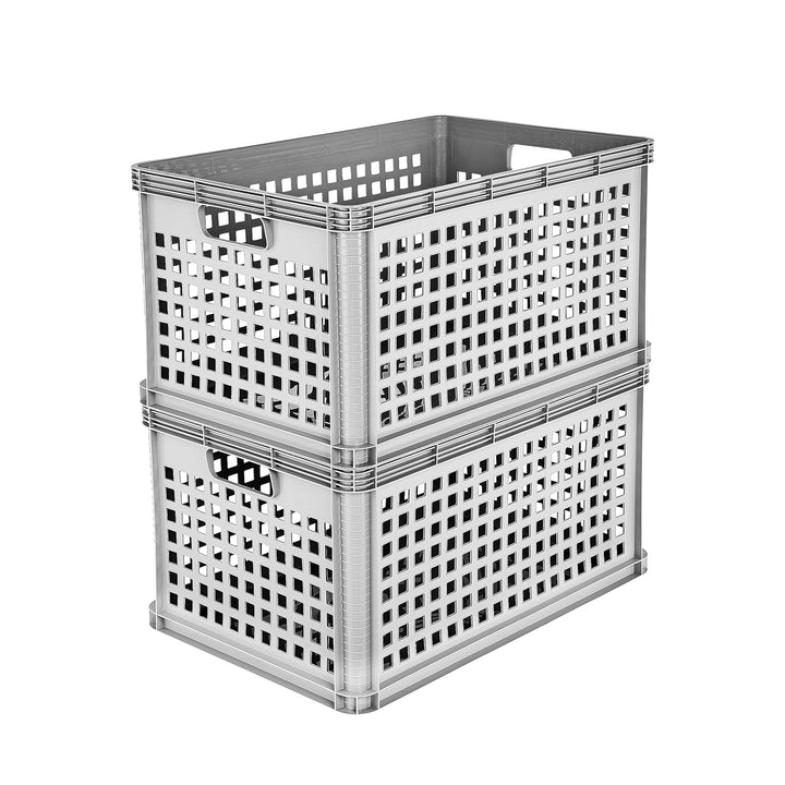keeeper Transportkorb-Set, 3 x 64 l, Stapelbar, Polypropylen, Robert, Nordic Grey Nordic Grey 3 x 64