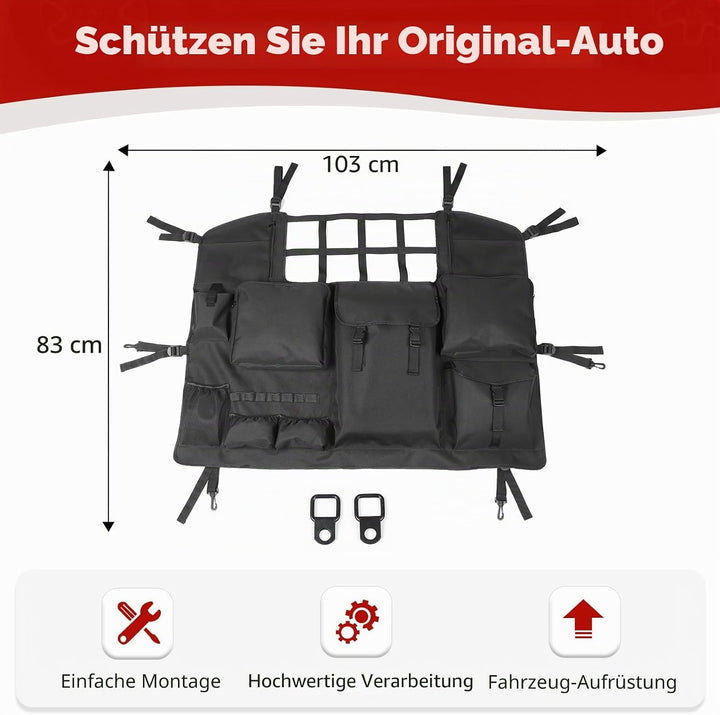 RT-TCZ Wrangler JK JL Kofferraum-Aufbewahrungstasche, Organizer mit mehreren Taschen, Werkzeug-Kits,