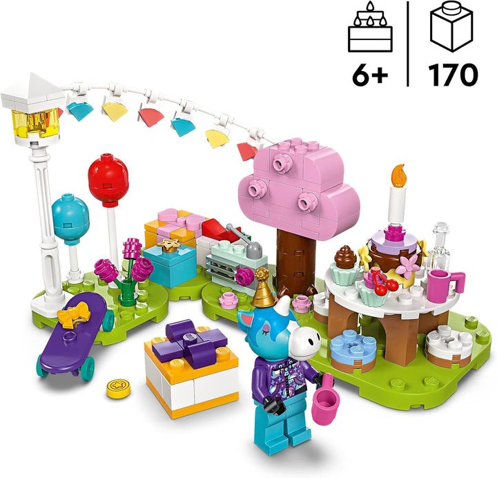 LEGO Animal Crossing Jimmys Geburtstagsparty, kreatives Spielzeug für Kinder, Tiere-Set mit Pferde-F