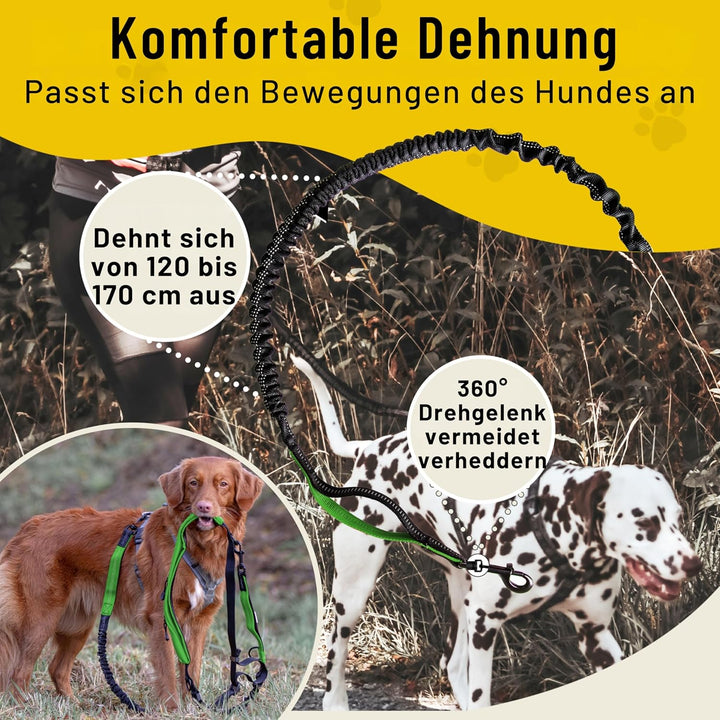 Hundefreund Bungeeteil für Joggingleine | Verlängerung für Hundeleine | Ersatzleine mit elastischem