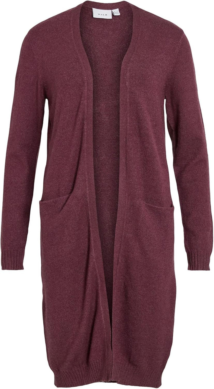 Vila Damen VIRIL Long L/S Knit Cardigan - NOOS 14042770 XS Fig, XS Fig