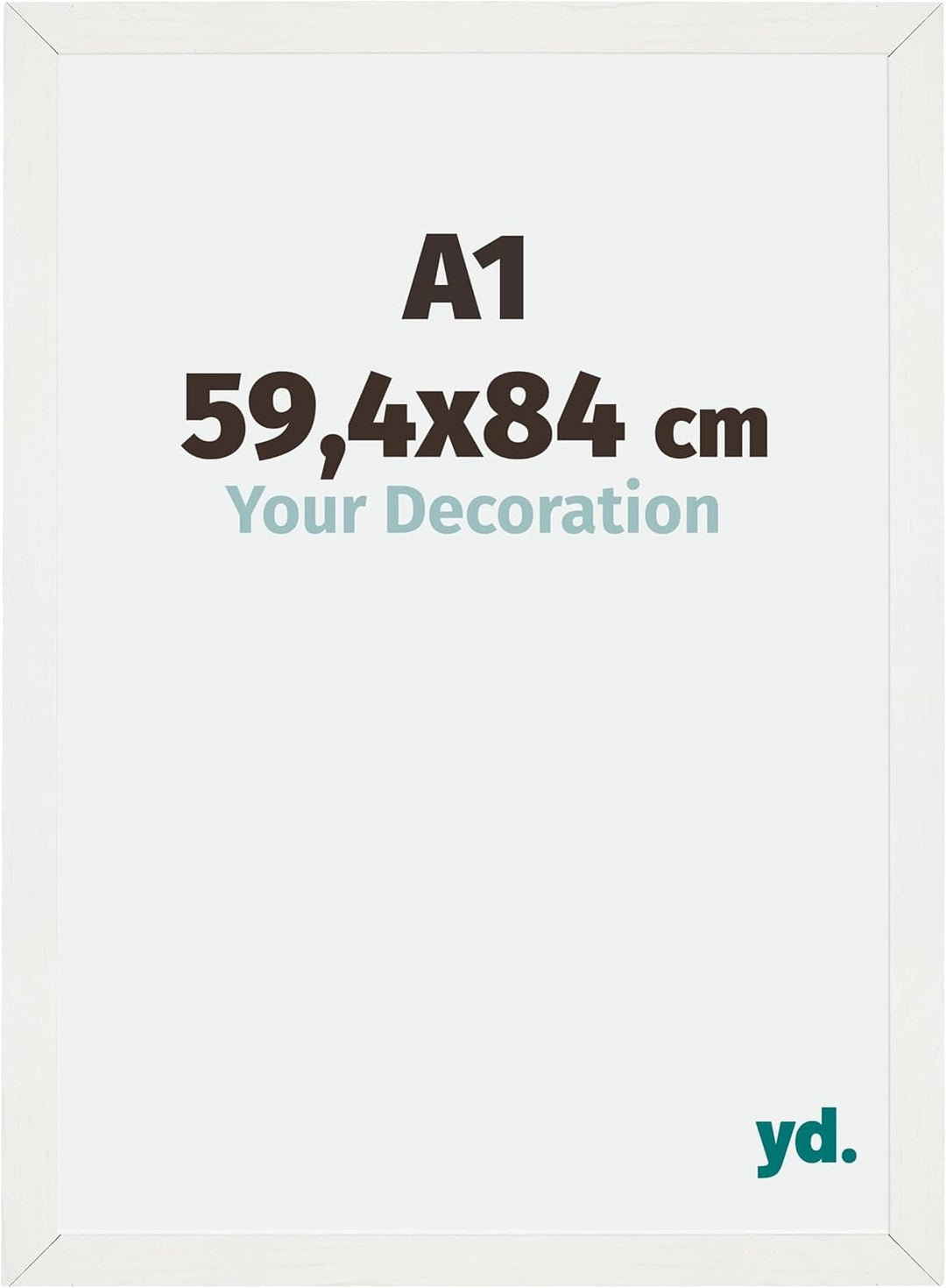 yd. Your Decoration - Bilderrahmen DIN A1 59,4x84 cm - Bilderrahmen aus MDF mit Acrylglas - Antirefl