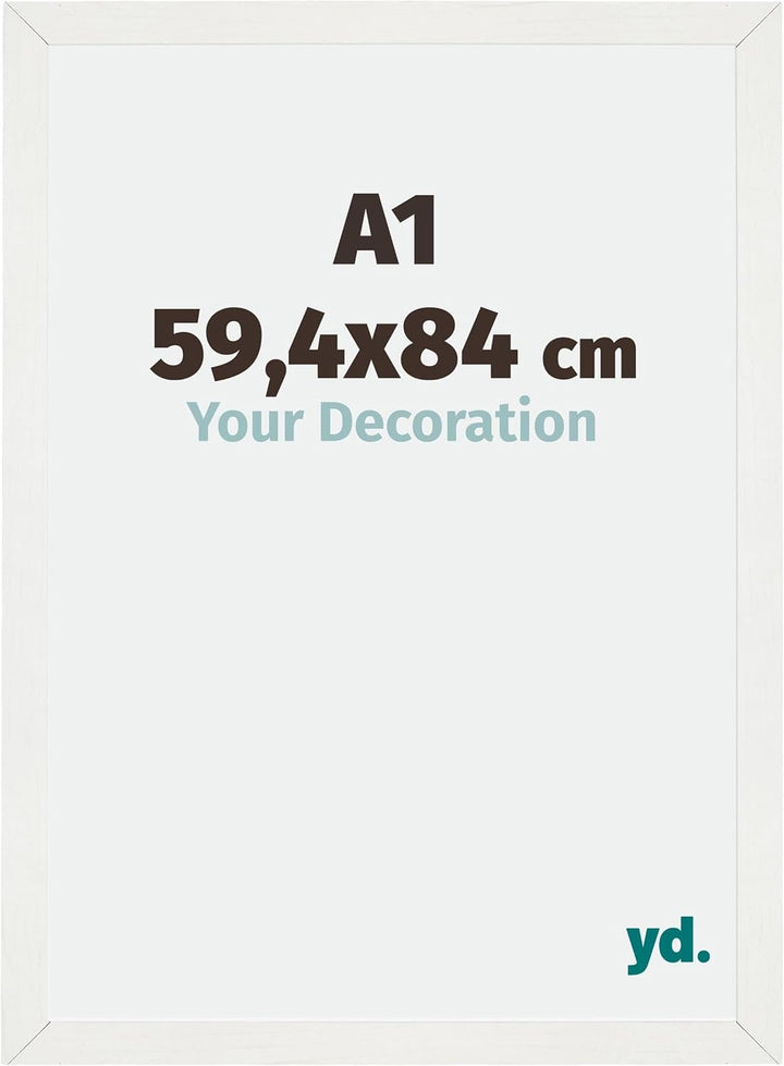 yd. Your Decoration - Bilderrahmen DIN A1 59,4x84 cm - Bilderrahmen aus MDF mit Acrylglas - Antirefl