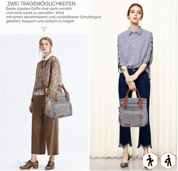 MIYCOO Kühltasche Lunchtasche für Männer und Frauen - Doppeldecker Lunchtasche, Mittagessen Tasche -