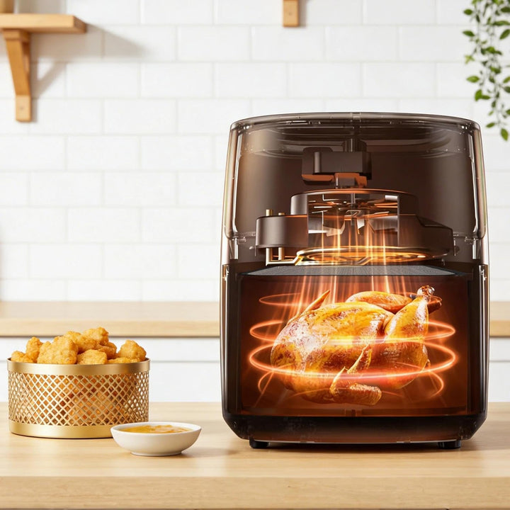 2 Stück Spritzschutz Airfryer Heissluftfritteuse, Edelstahl Airfryer Zubehör, für Cosori CP158 5.5L,