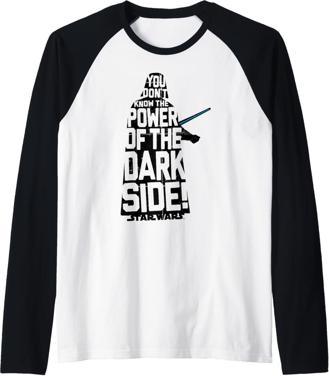 Star Wars Darth Vader Silhouette Dark Side Power Raglan
