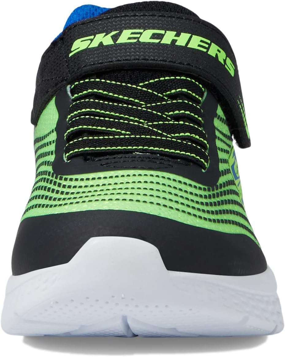 Skechers Jungen 403930l Bblm Sneaker 30 EU Black Synthetic Lime Textile Blue Trim, 30 EU Black Synth