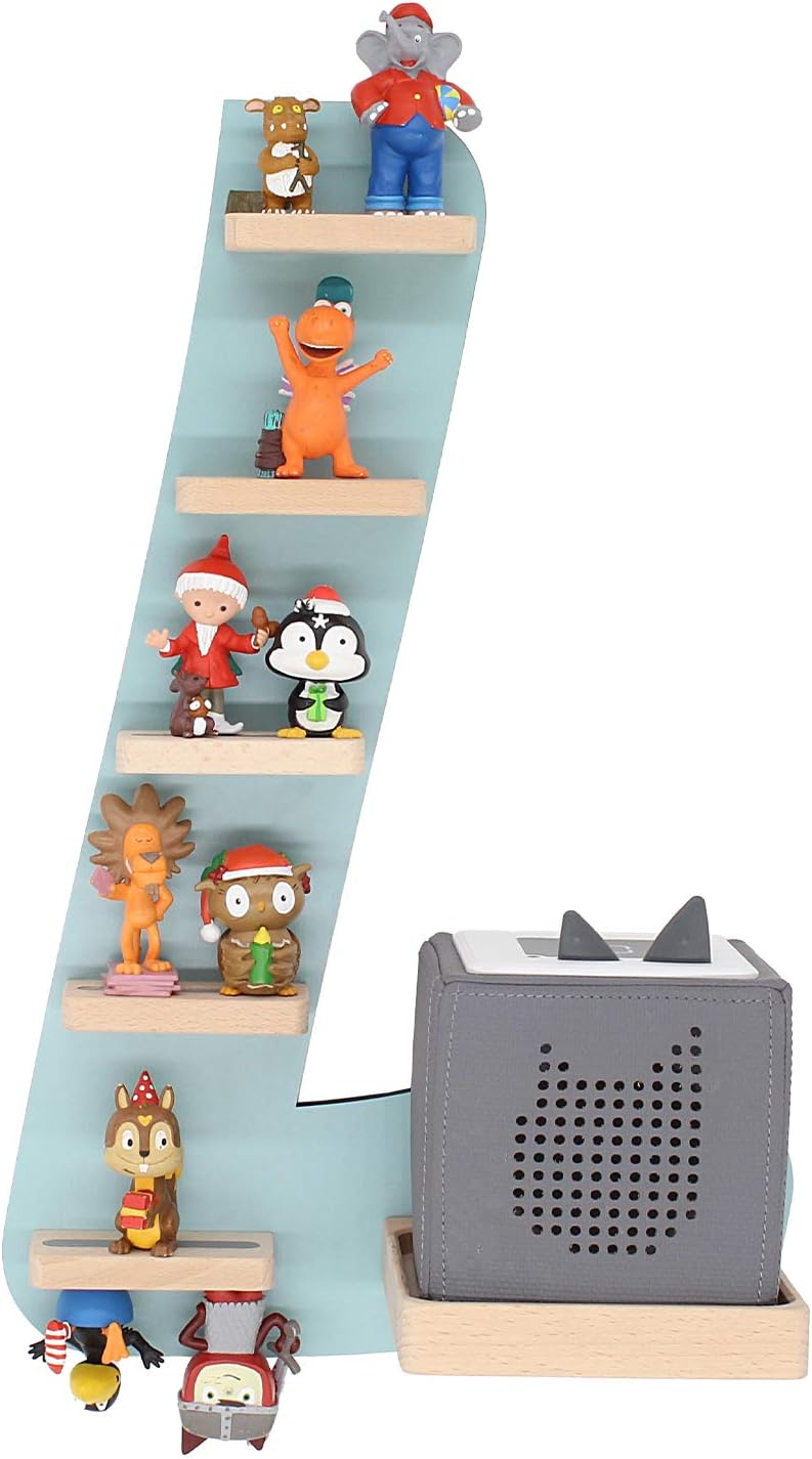 BOARTI das Original Kinder Regal Buchstabe „L“, small in Lindgrün - geeignet für die Toniebox und ca