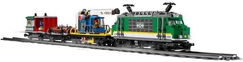 LEGO 60198 City Güterzug, Set mit batteriebetriebenem Motor, Bluetooth-Fernbedienung, 3 Wagen, Gleis