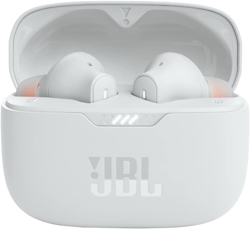 JBL Tune 230 NC TWS – Wasserfeste, True-Wireless In-Ear-Kopfhörer mit Noise-Cancelling in Weiss – Mi