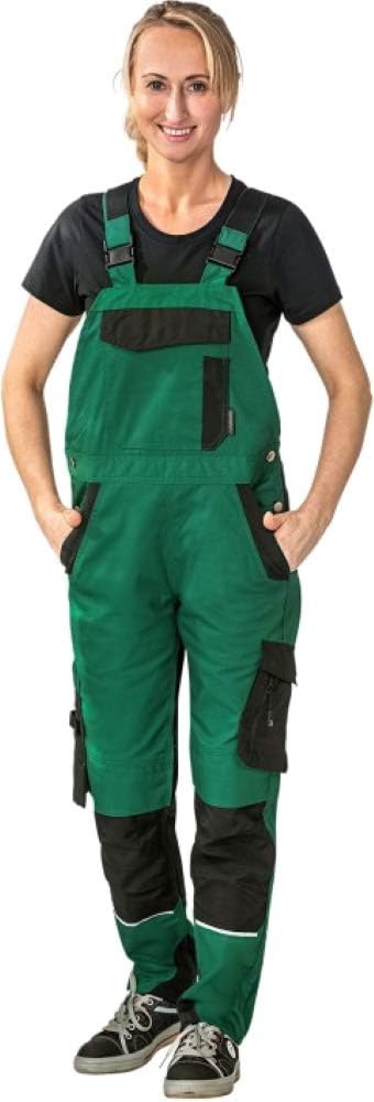 Planam Norit Damen Latzhose viele Farben alle Grössen, Grün/Schwarz