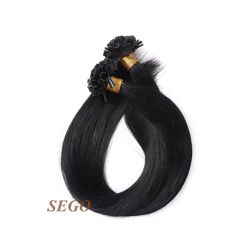 SEGO Bondings Extensions Echthaar 0.8G/Strähnen 50g Keratin U-Tip 100% Remy Human Hair Haarverlänger