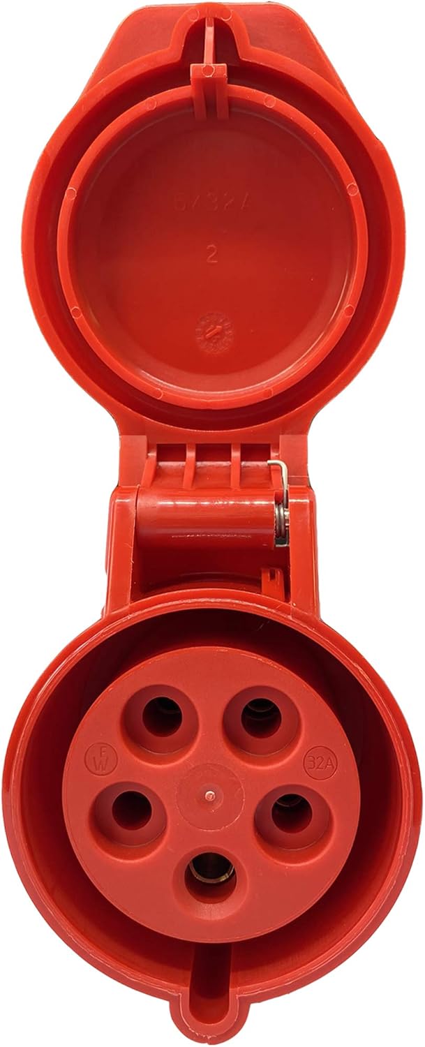 EV EXPERT WALTHER Hochwertiger Adapter von Schukostecker 16 A auf CEE-Steckdose 16-32 A 5-polig 0,5