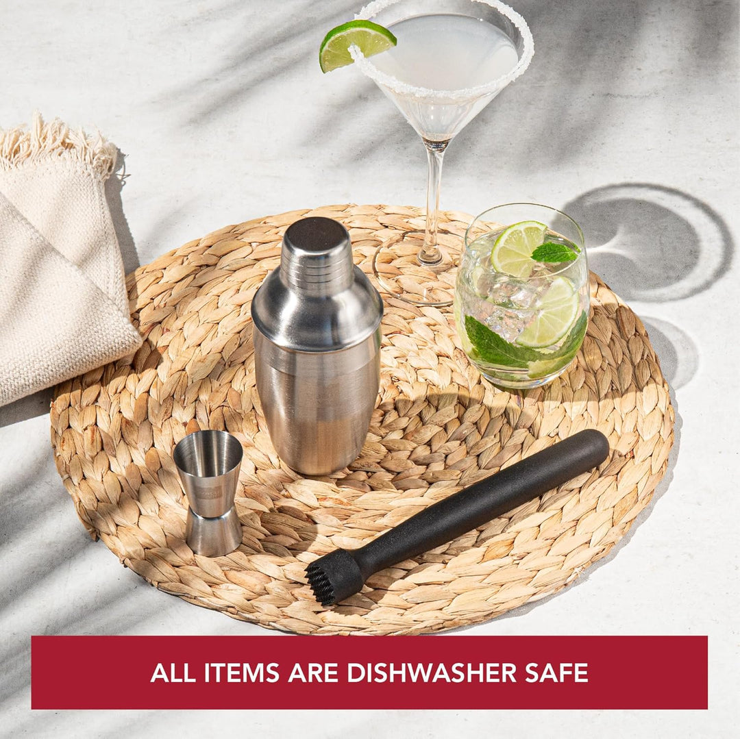 Vacu Vin 7889362-USA, Edelstahl, 3-teilig Cocktail-Set, silber Standard, Standard