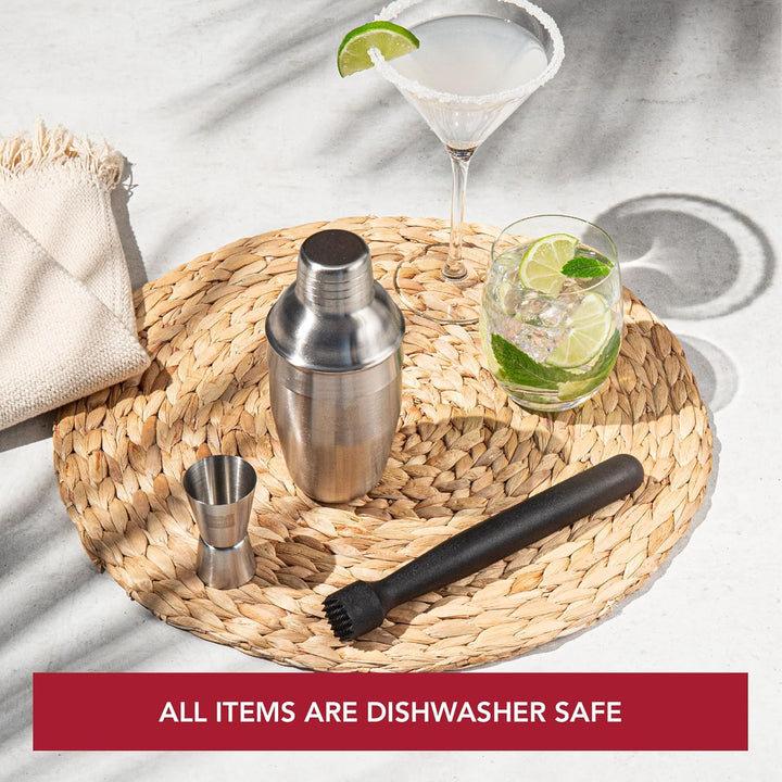 Vacu Vin 7889362-USA, Edelstahl, 3-teilig Cocktail-Set, silber Standard, Standard